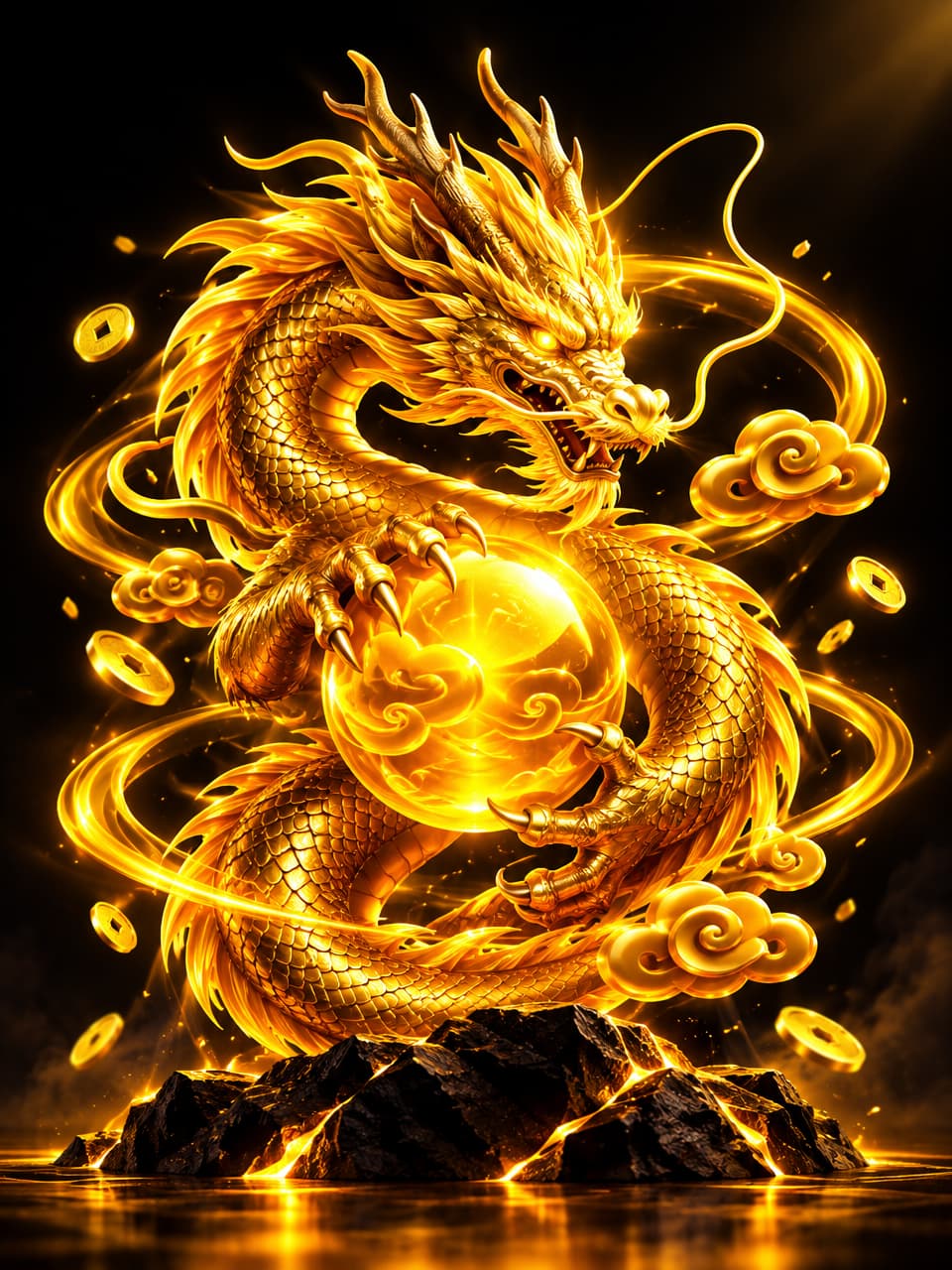 ภาพเกม Golden Dragon ที่ออกแบบใหม่สำหรับ mawin - มาวิน